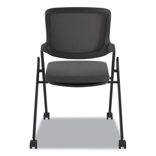Vl304 Mesh Back Nesting Chair, Black Seat/black Back, Black Base Vl304 Mesh Back Nesting Chair, Black Seat/black Back, Black Base