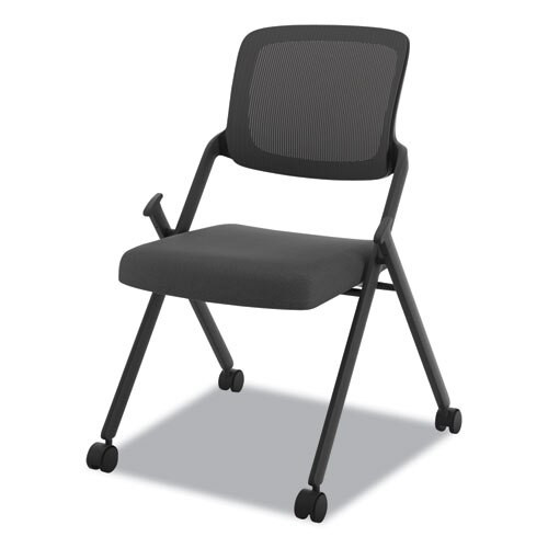 Vl304 Mesh Back Nesting Chair, Black Seat/black Back, Black Base Vl304 Mesh Back Nesting Chair, Black Seat/black Back, Black Base