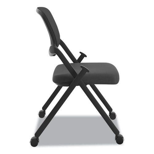 Vl304 Mesh Back Nesting Chair, Black Seat/black Back, Black Base Vl304 Mesh Back Nesting Chair, Black Seat/black Back, Black Base