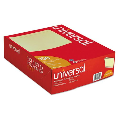 Double-ply Top Tab Manila File Folders, Straight Tab, Letter Size, 100/box Double-ply Top Tab Manila File Folders, Straight Tab, Letter Size, 100/box