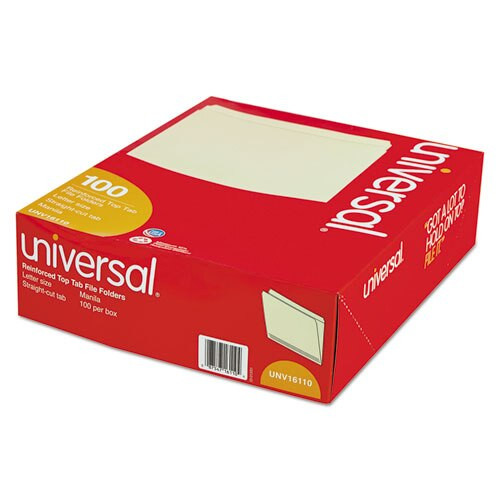 Double-ply Top Tab Manila File Folders, Straight Tab, Letter Size, 100/box Double-ply Top Tab Manila File Folders, Straight Tab, Letter Size, 100/box