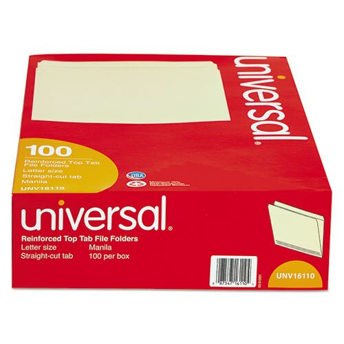 Double-ply Top Tab Manila File Folders, Straight Tab, Letter Size, 100/box Double-ply Top Tab Manila File Folders, Straight Tab, Letter Size, 100/box