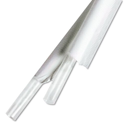 7.75" Clear Wrapped Straw - Case, 400/pk, 24 Pk/ct 7.75" Clear Wrapped Straw - Case, 400/pk, 24 Pk/ct