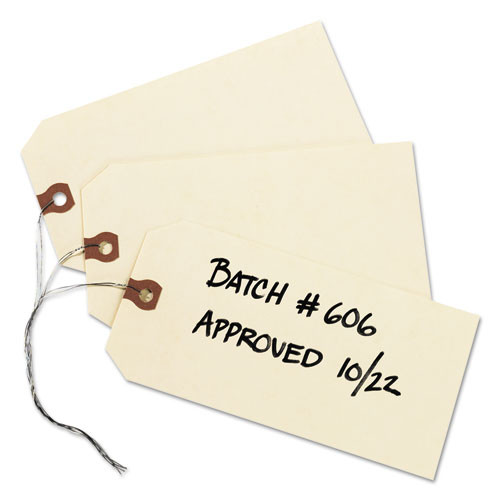 Strung Shipping Tags, 13pt. Stock, 4 3/4 X 2 3/8, Manila, 1,000/box Strung Shipping Tags, 13pt. Stock, 4 3/4 X 2 3/8, Manila, 1,000/box