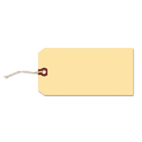 Strung Shipping Tags, 13pt. Stock, 4 3/4 X 2 3/8, Manila, 1,000/box Strung Shipping Tags, 13pt. Stock, 4 3/4 X 2 3/8, Manila, 1,000/box
