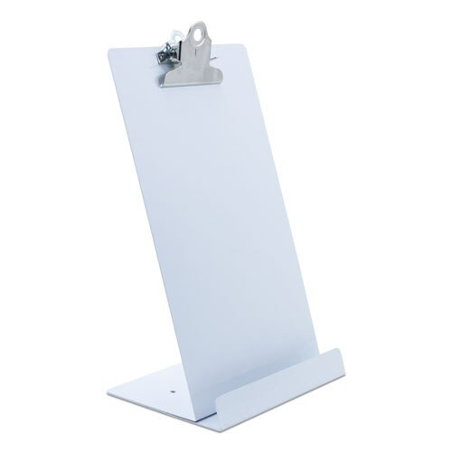 Free Standing Clipboard And Tablet Stand, 1" Clip Capacity, Holds 6.5 X 11, White Free Standing Clipboard And Tablet Stand, 1" Clip Capacity, Holds 6.5 X 11, White