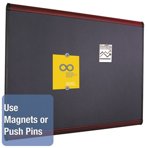 Prestige Plus Magnetic Fabric Bulletin Board, 72 X 48, Mahogany Frame Prestige Plus Magnetic Fabric Bulletin Board, 72 X 48, Mahogany Frame