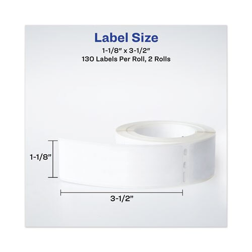 Multipurpose Thermal Labels, 0.56 X 3.44, White, 130/roll, 2 Rolls/pack Multipurpose Thermal Labels, 0.56 X 3.44, White, 130/roll, 2 Rolls/pack