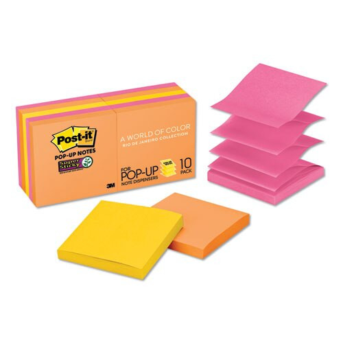 Pop-up 3 X 3 Note Refill, Rio De Janeiro, 90 Notes/pad, 10 Pads/pack Pop-up 3 X 3 Note Refill, Rio De Janeiro, 90 Notes/pad, 10 Pads/pack