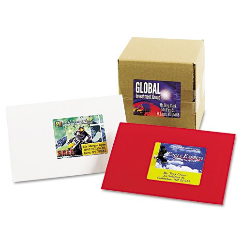 Vibrant Laser Color-print Labels W/ Sure Feed, 3 X 3 3/4, White, 150/pk Vibrant Laser Color-print Labels W/ Sure Feed, 3 X 3 3/4, White, 150/pk