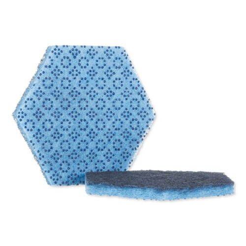 Low Scratch Scour Pad 2000hex, 5.75" X 5", Blue, 15/carton Low Scratch Scour Pad 2000hex, 5.75" X 5", Blue, 15/carton
