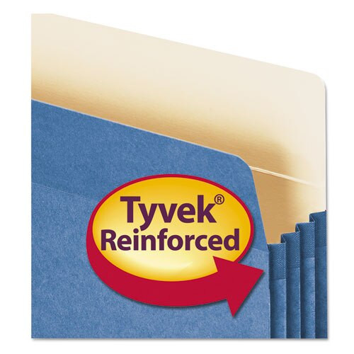 Colored File Pockets, 3.5" Expansion, Letter Size, Blue Colored File Pockets, 3.5" Expansion, Letter Size, Blue