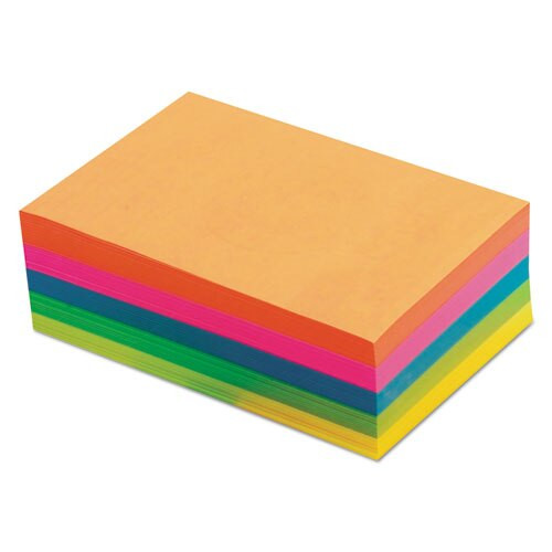 Fluorescent Color Memo Sheets, 4 X 6, Unruled, Assorted Colors, 500/pack Fluorescent Color Memo Sheets, 4 X 6, Unruled, Assorted Colors, 500/pack