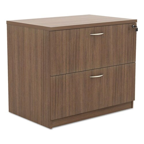 Alera Valencia Series Two-drawer Lateral File, 34w X 22.75d X 29.5h, Walnut Alera Valencia Series Two-drawer Lateral File, 34w X 22.75d X 29.5h, Walnut