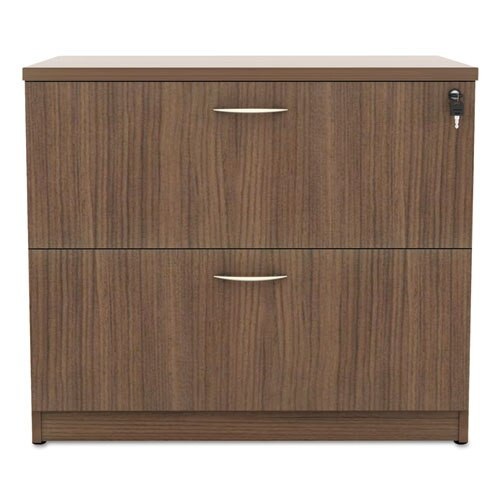 Alera Valencia Series Two-drawer Lateral File, 34w X 22.75d X 29.5h, Walnut Alera Valencia Series Two-drawer Lateral File, 34w X 22.75d X 29.5h, Walnut