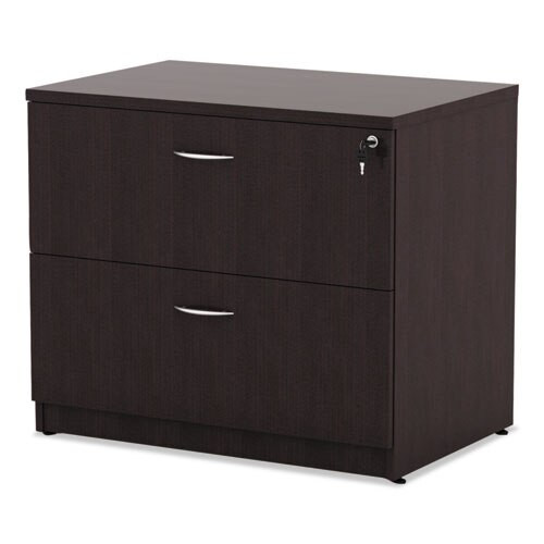 Alera Valencia Series Two-drawer Lateral File, 34w X 22.75d X 29.5h, Walnut Alera Valencia Series Two-drawer Lateral File, 34w X 22.75d X 29.5h, Walnut