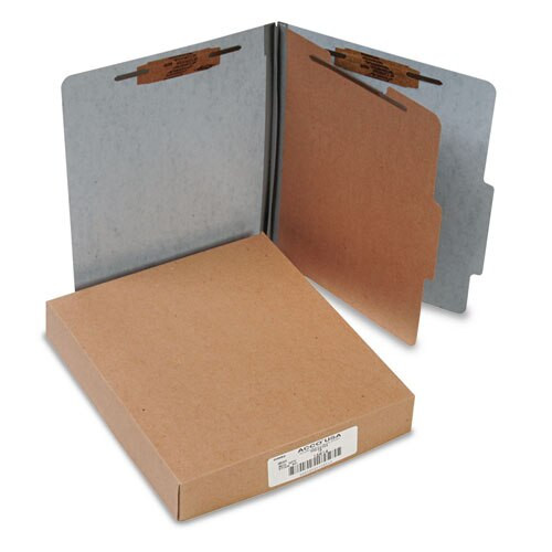 20 Pt. Presstex Classification Folders, 1 Divider, Letter Size, Gray, 10/box 20 Pt. Presstex Classification Folders, 1 Divider, Letter Size, Gray, 10/box