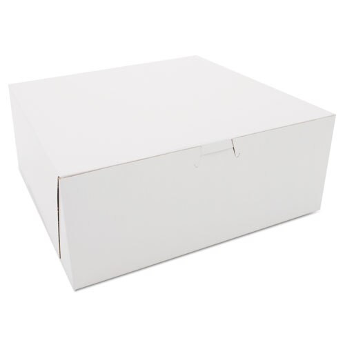 Bakery Boxes, White, Kraft, 10w X 10d X 4h Bakery Boxes, White, Kraft, 10w X 10d X 4h
