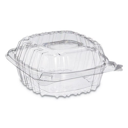 Clearseal Plastic Hinged Container, 3-comp, 9 X 9-1/2 X 3, 100/bag, 2 Bags/ct Clearseal Plastic Hinged Container, 3-comp, 9 X 9-1/2 X 3, 100/bag, 2 Bags/ct