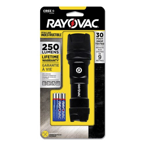 Virtually Indestructible Led Flashlight, 3 Aaa Batteries (included), Black Virtually Indestructible Led Flashlight, 3 Aaa Batteries (included), Black