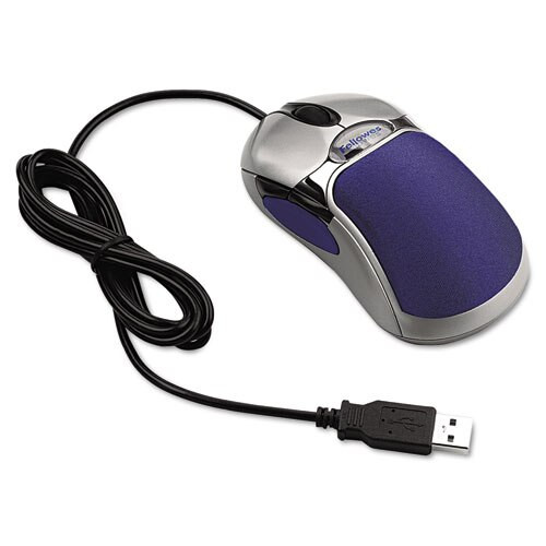 Hd Precision Five-button Optical Gel Mouse, Usb 2.0, Left/right Hand Use, Blue/silver Hd Precision Five-button Optical Gel Mouse, Usb 2.0, Left/right Hand Use, Blue/silver