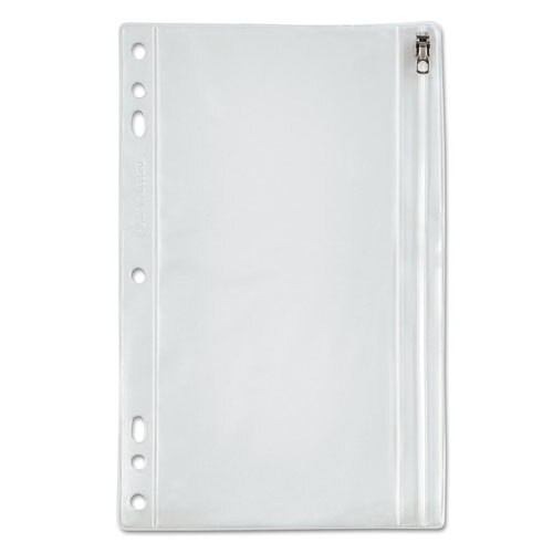 Zippered Ring Binder Pocket, 9 1/2 X 6, Clear Zippered Ring Binder Pocket, 9 1/2 X 6, Clear