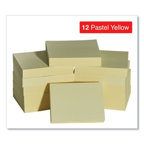 Self-stick Note Pads, 1 1/2 X 2, Yellow, 12 100-sheet/pack Self-stick Note Pads, 1 1/2 X 2, Yellow, 12 100-sheet/pack