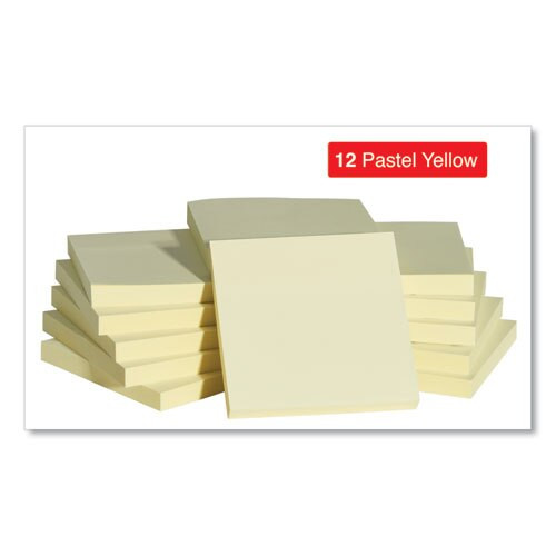 Self-stick Note Pads, 3 X 3, Yellow, 100-sheet, 12/pack