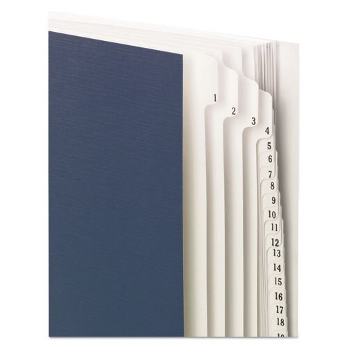 Expandable Indexed Sorter, Top Tab, Letter Size, Index 1-31, Navy Blue Expandable Indexed Sorter, Top Tab, Letter Size, Index 1-31, Navy Blue
