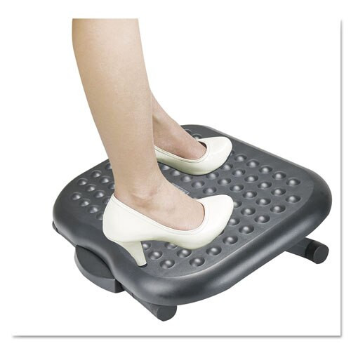 Relaxing Adjustable Footrest, 13.75w X 17.75d X 4.5 To 6.75h, Black Relaxing Adjustable Footrest, 13.75w X 17.75d X 4.5 To 6.75h, Black