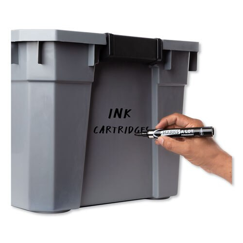 Marks A Lot Large Desk-style Permanent Marker With Metal Pocket Clip, Broad Bullet Tip, Black, Dozen Marks A Lot Large Desk-style Permanent Marker With Metal Pocket Clip, Broad Bullet Tip, Black, Dozen