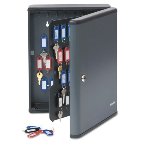 Security Key Cabinets, 60-key, Steel, Charcoal Gray, 12 X 2 3/8 X 14 3/4 Security Key Cabinets, 60-key, Steel, Charcoal Gray, 12 X 2 3/8 X 14 3/4