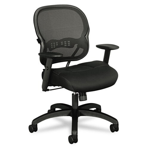 Wave Mesh Mid-back Task Chair, Supports Up To 250 Lbs., Black Seat/black Back, Black Base Wave Mesh Mid-back Task Chair, Supports Up To 250 Lbs., Black Seat/black Back, Black Base