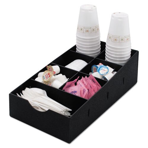 Condiment Caddy, 8.75w X 16d X 5.25h, Black Condiment Caddy, 8.75w X 16d X 5.25h, Black