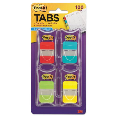 1" Tabs, 1/5-cut Tabs, Assorted Colors, 1" Wide, 100/pack 1" Tabs, 1/5-cut Tabs, Assorted Colors, 1" Wide, 100/pack