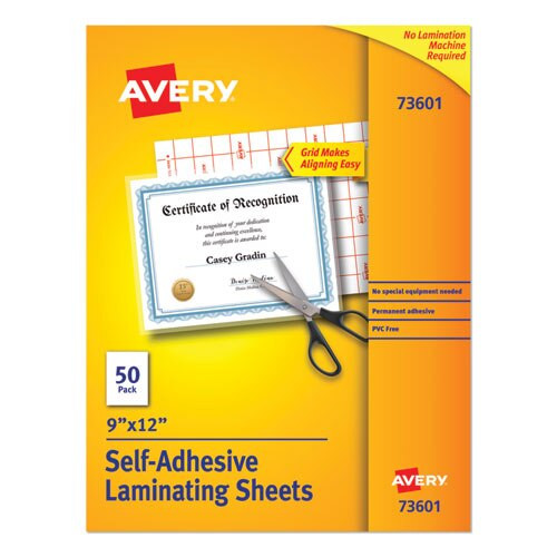 Clear Self-adhesive Laminating Sheets, 3 Mil, 9" X 12", Matte Clear, 10/pack Clear Self-adhesive Laminating Sheets, 3 Mil, 9" X 12", Matte Clear, 10/pack