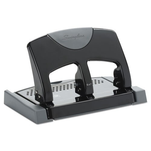 45-sheet Smarttouch Three-hole Punch, 9/32" Holes, Black/gray 45-sheet Smarttouch Three-hole Punch, 9/32" Holes, Black/gray