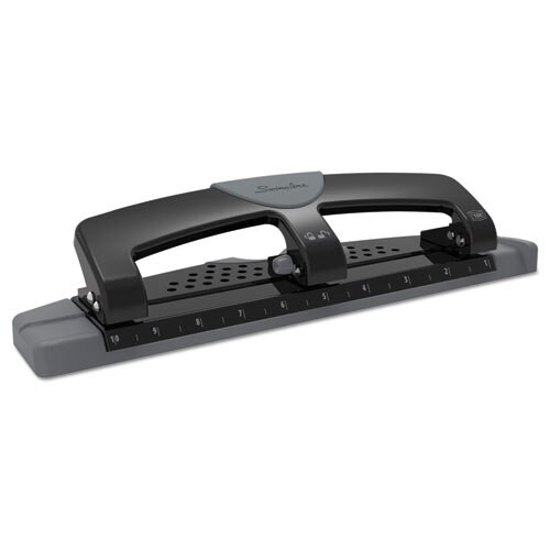 45-sheet Smarttouch Three-hole Punch, 9/32" Holes, Black/gray 45-sheet Smarttouch Three-hole Punch, 9/32" Holes, Black/gray