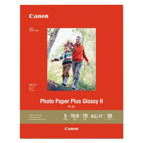 Photo Paper Plus Glossy Ii, 8.5 X 11, Glossy White, 20/pack Photo Paper Plus Glossy Ii, 8.5 X 11, Glossy White, 20/pack