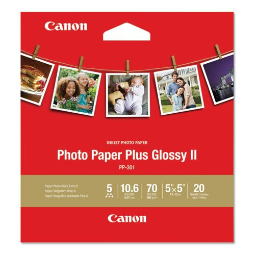 Photo Paper Plus Glossy Ii, 8.5 X 11, Glossy White, 20/pack Photo Paper Plus Glossy Ii, 8.5 X 11, Glossy White, 20/pack