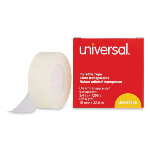 Invisible Tape, 1" Core, 0.75" X 36 Yds, Clear Invisible Tape, 1" Core, 0.75" X 36 Yds, Clear