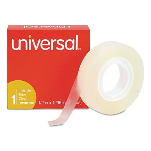 Invisible Tape, 1" Core, 0.75" X 36 Yds, Clear Invisible Tape, 1" Core, 0.75" X 36 Yds, Clear