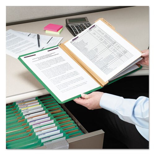 Eight-section Pressboard Top Tab Classification Folders With Safeshield Fasteners, 3 Dividers, Legal Size, Green, 10/box Eight-section Pressboard Top Tab Classification Folders With Safeshield Fasteners, 3 Dividers, Legal Size, Green, 10/box