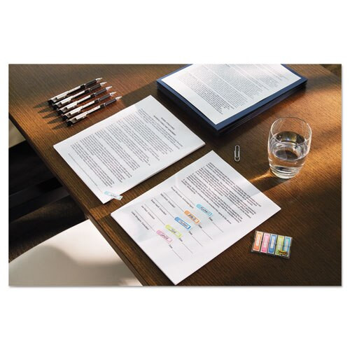 Arrow Message 1/2" Page Flags, Five Assorted Bright Colors, 100/pack Arrow Message 1/2" Page Flags, Five Assorted Bright Colors, 100/pack