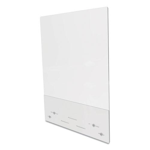 Mounting Safety Barrier With Side Pass Thru, 23.75" X 31.75", Polycarbonate, Clear, 2/carton Mounting Safety Barrier With Side Pass Thru, 23.75" X 31.75", Polycarbonate, Clear, 2/carton