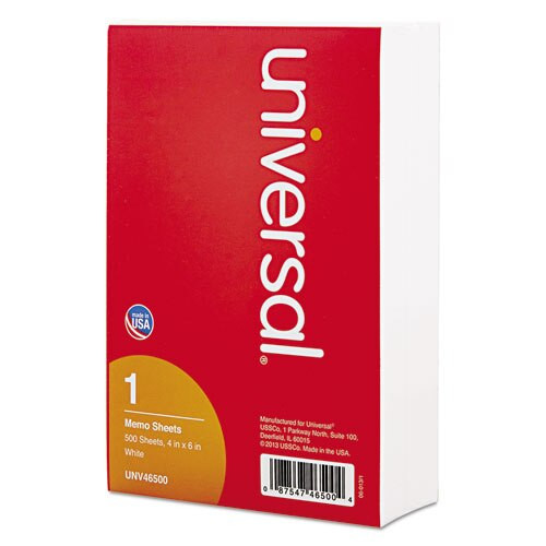 Loose White Memo Sheets, 4 X 6, Unruled, Plain White, 500/pack Loose White Memo Sheets, 4 X 6, Unruled, Plain White, 500/pack