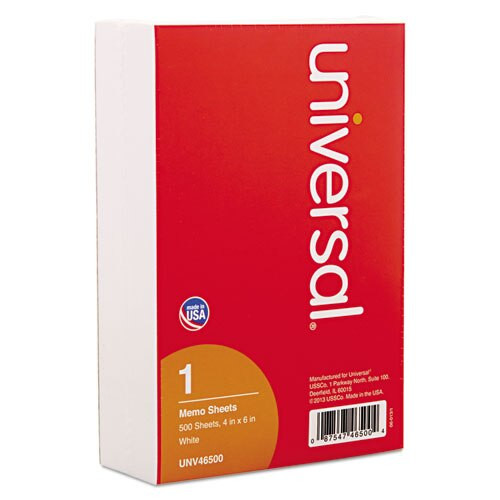 Loose White Memo Sheets, 4 X 6, Unruled, Plain White, 500/pack Loose White Memo Sheets, 4 X 6, Unruled, Plain White, 500/pack