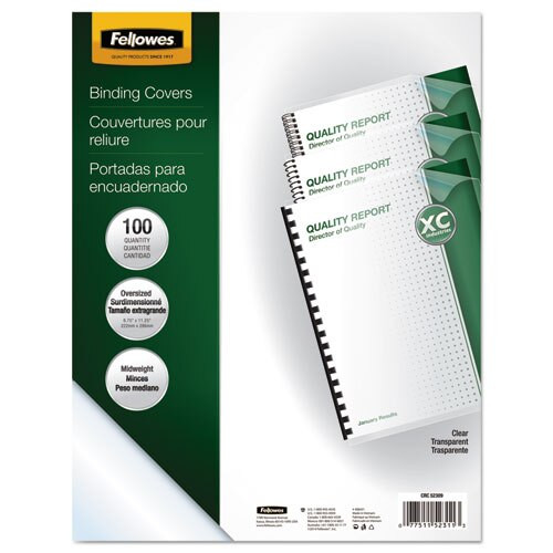 Crystals Presentation Covers With Round Corners, 11 1/4 X 8 3/4, Clear, 100/pack Crystals Presentation Covers With Round Corners, 11 1/4 X 8 3/4, Clear, 100/pack
