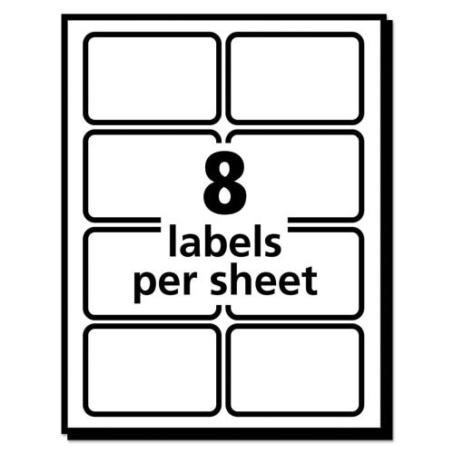 Ecofriendly Adhesive Name Badge Labels, 3.38 X 2.33, White, 80/pack Ecofriendly Adhesive Name Badge Labels, 3.38 X 2.33, White, 80/pack