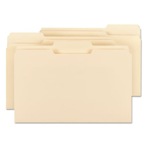 100% Recycled Manila Top Tab File Folders, 1/3-cut Tabs, Legal Size, 100/box 100% Recycled Manila Top Tab File Folders, 1/3-cut Tabs, Legal Size, 100/box